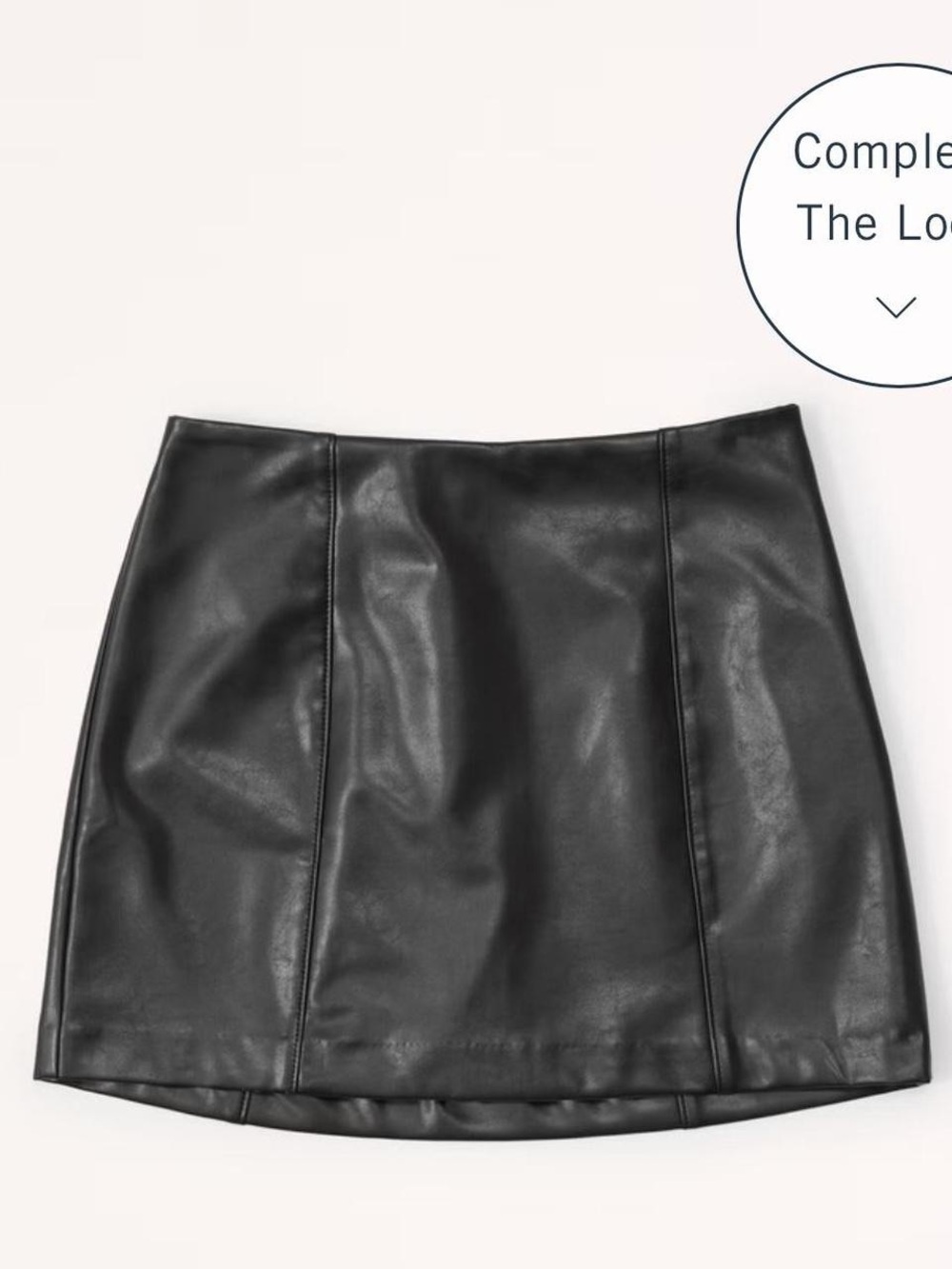 Abercrombie & fitch black leather skirt size medium
